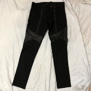 Givenchy Leather Panel Skinny Pants 10 leggings